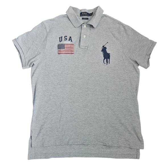 Polo Ralph Lauren Other - Ralph Lauren Men's Custom Fit Short Sleeve USA Flag Polo Shirt Large